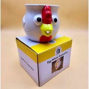 Chef's Best Egg White Separator‎ Fun Chicken Ceramic Kitchen Gadget